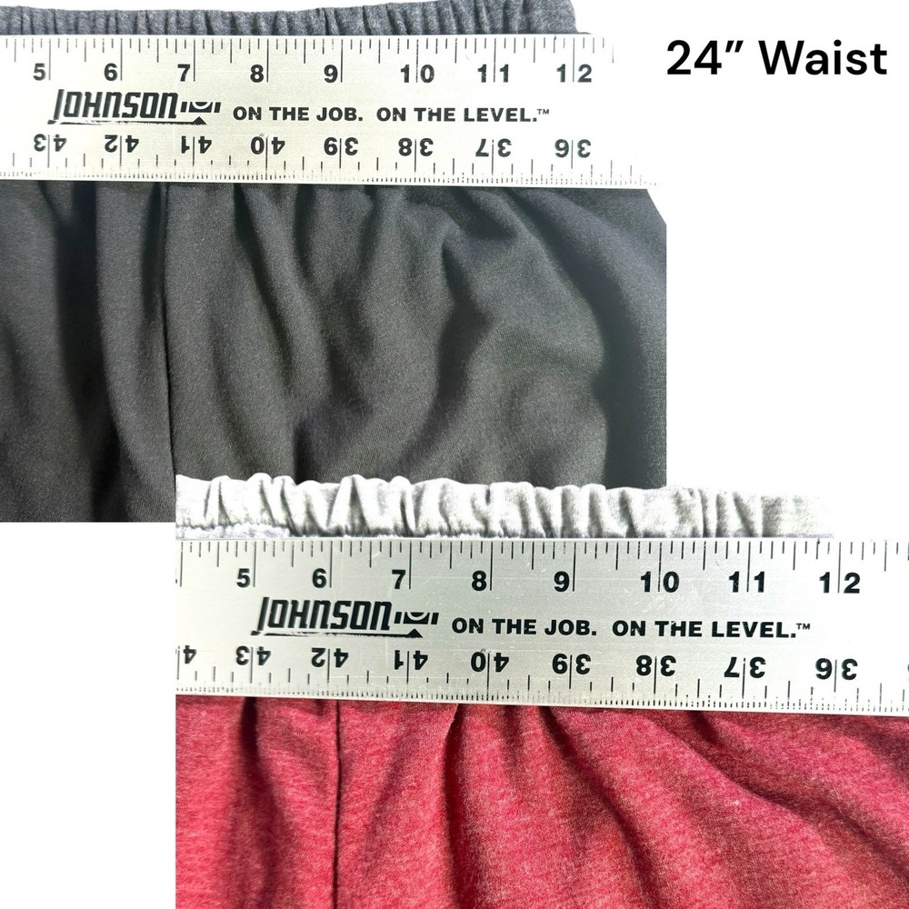 Frumos Lot Of 2 Lounge Elastic Waist Maroon & Black Shorts‎ Jr Teen Size Small - Picture 7 of 8